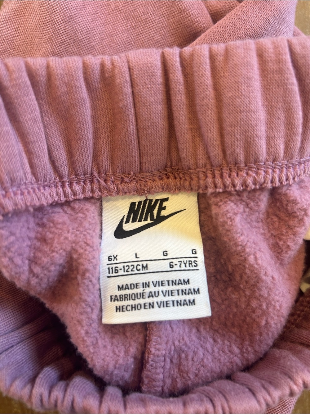Nike Kids Lavender Joggers with White Swoosh - Picture 4 of 4